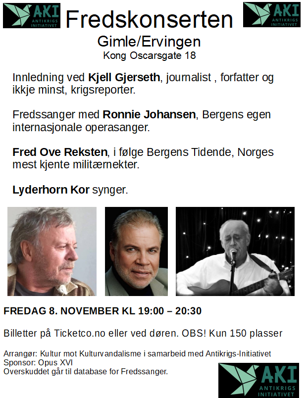 Fredskonserten 8. november