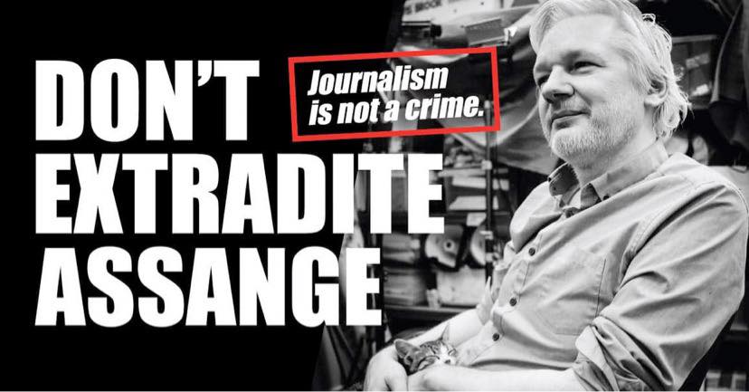 Markering til støtte for Assange